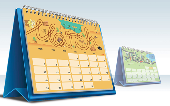 Reklamowy kalendarz biurkowy